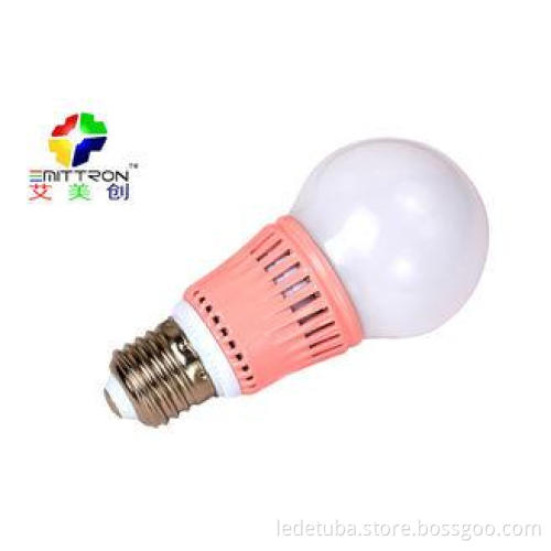 270 AC 220 Volt LED 5 Watt Globe Bulbs Pink Green 75RA , 60